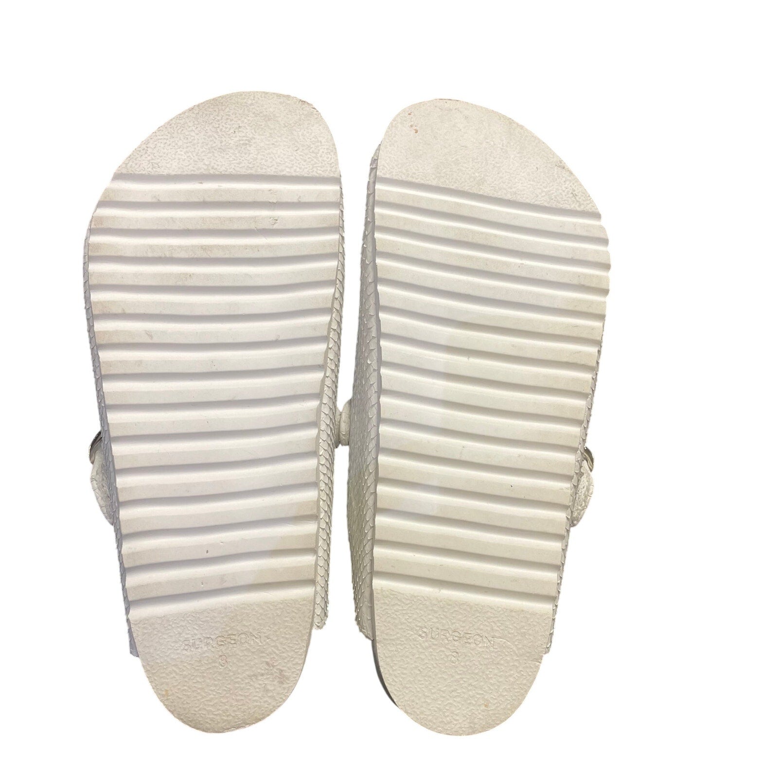 The Shoe Surgeon Luxe Mule in White Python Mens Size 8