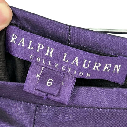 Vintage Ralph Lauren Collection Purple Label 100% Silk Layered Skirt Womens 6