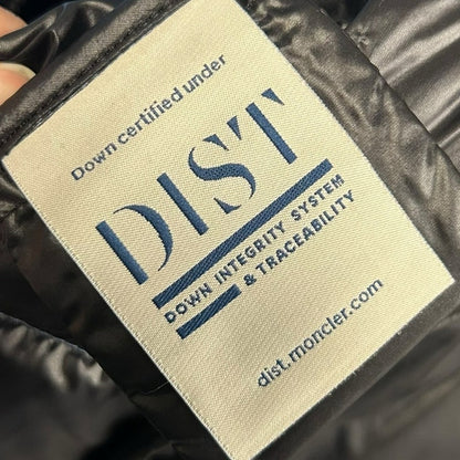 Moncler Glossy Blue Moselotte Padded Puffer Zip Up Hooded Jacket Womens 0