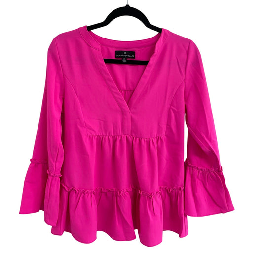 Tuckernuck Pomander Place Flare Sleeve Tiered Hot Pink Kenzo Top Womens Size XS