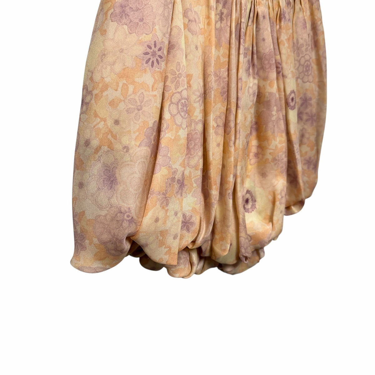 NWT Chloe Silk Bubble Balloon Shorts Multicolor Pink Floral Size FR 36 / US 4