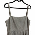 Jenni Kayne Garden Dress Checkered Navy White Sleeveless Maxi Womens Large