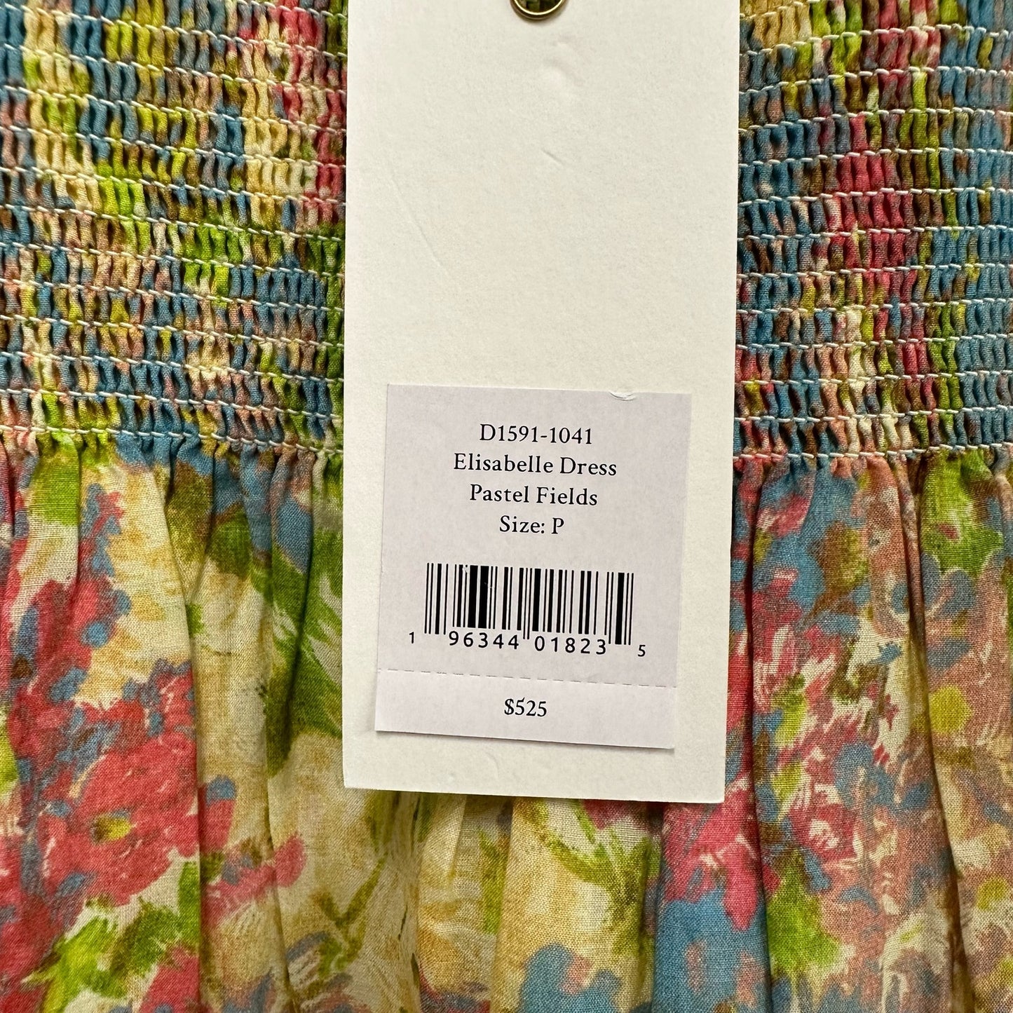 NWT LoveShackFancy Elisabelle Dress Pastel Fields Womens P / US 00