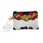 NEW Upcycled Hermes 1993 Silk Scarf Zip Up Pouch Bag Baroque Repurposed Luxury
