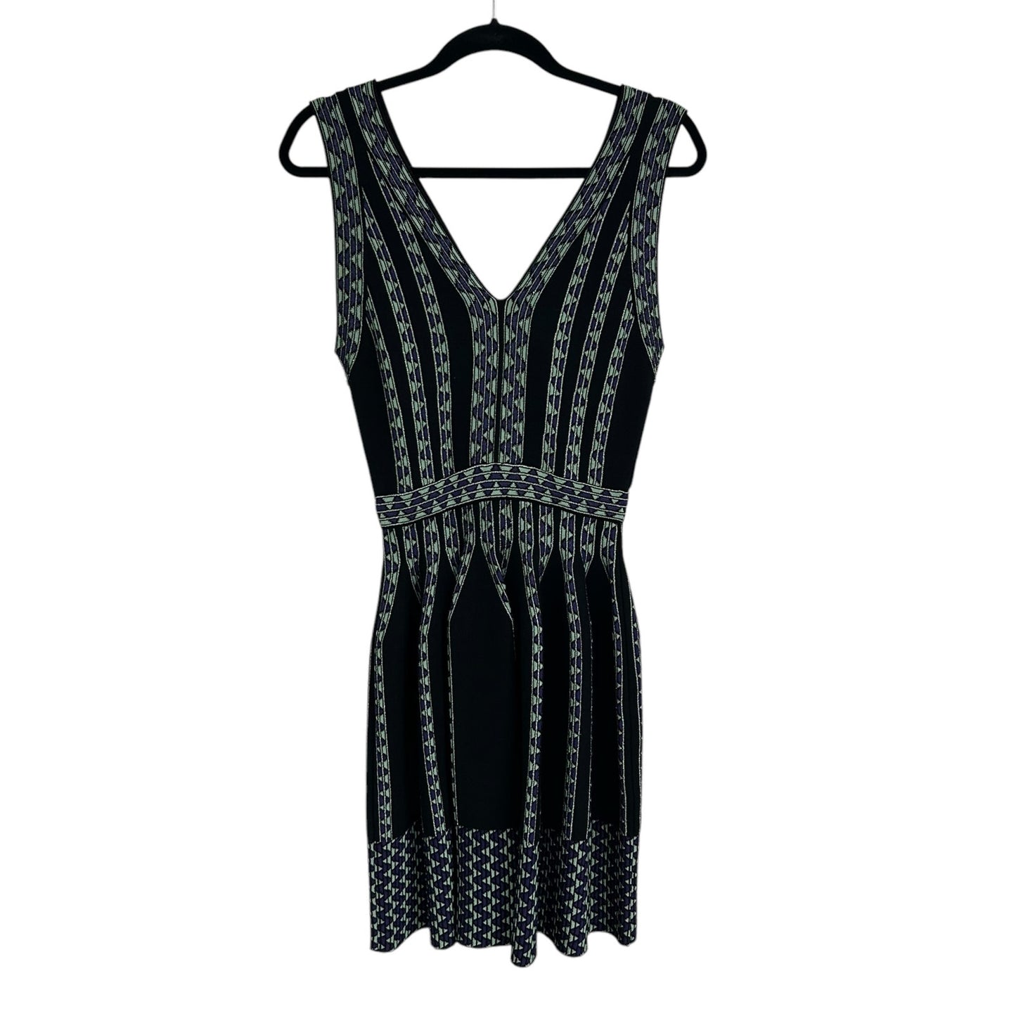M Missoni Graphic Motif Sleeveless Knee Length V Neck Dress Womens 40 / US 4