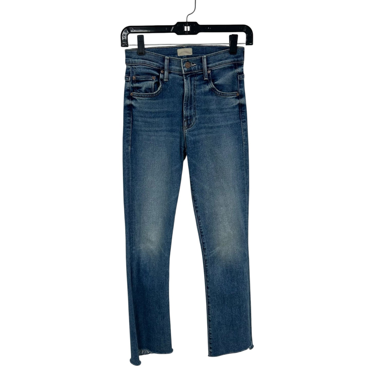Mother Juicin’ The Insider Crop Step Fray Cotton Blend Denim Jeans Womens 23 / 0