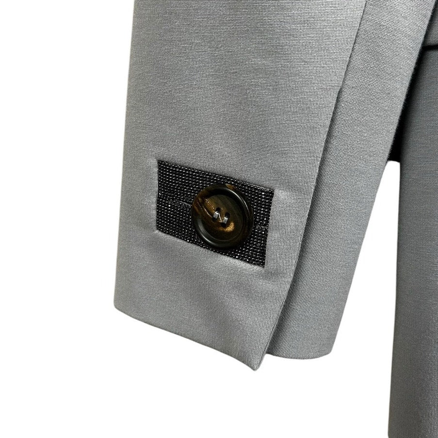 Brunello Cucinelli Light Grey Double Breasted Blazer Womens 38 / US 4 Corpcore