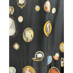 Libertine Cameos Printed Fit & Flare Ruffle Silk Dress Womens Large $2600