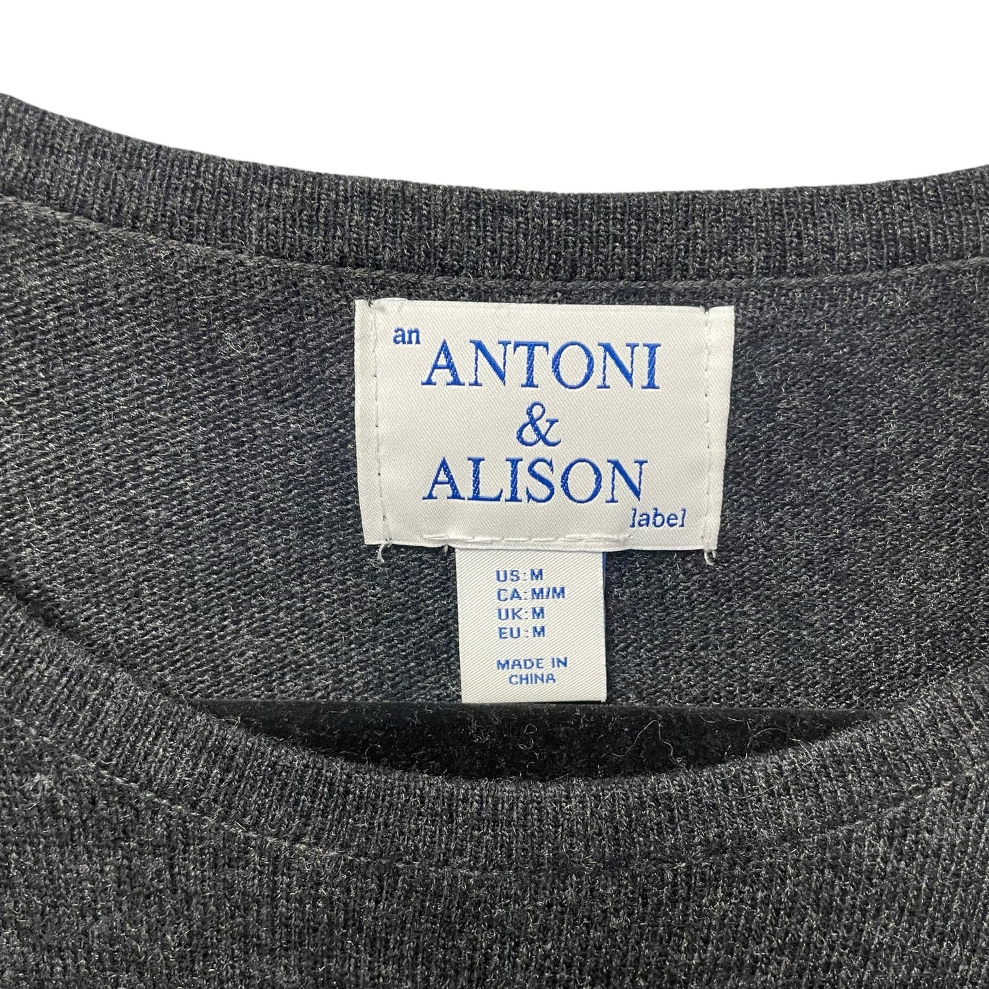 Antoni & Alison Cashmere Lambswool Blend Sequin Reindeer Holiday Sweater Medium