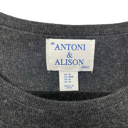 Antoni & Alison Cashmere Lambswool Blend Sequin Reindeer Holiday Sweater Medium
