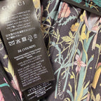 NWT Gucci Silk Pleated Midi Skirt Macro Floral Black Multi Size IT 36 / US 0