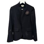 NWT Zadig & Voltaire Navy Very Multi Strass Embellished Blazer 34 / US XS