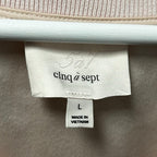 Cinq a Sept Pink Lenore V Neck 100% Silk Ruffle Sleeveless Top Womens Large