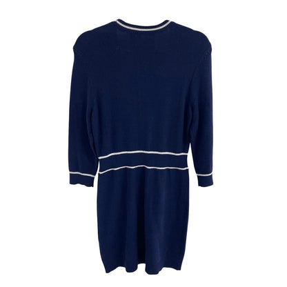 Lilly Pulitzer Danley Sweater Dress True Navy White Striped Knit Womens Medium