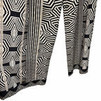 NWT Camilla Pure Silk Tuck Front Pant White Black Geo Print Embellished Small