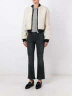 Stella McCartney Womens Frayed Star Crop Flared Jeans 27 US 2 Streetwear Grunge