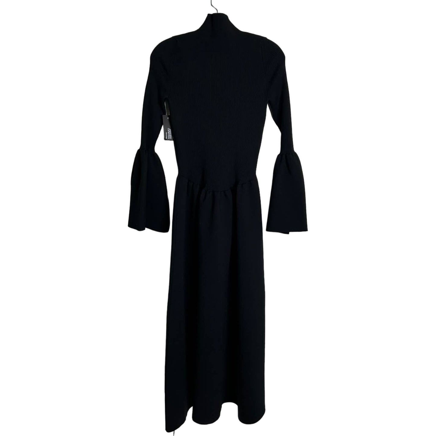 NWT Chloe Black Mock Neck Knit Sweater Dress Womens XS