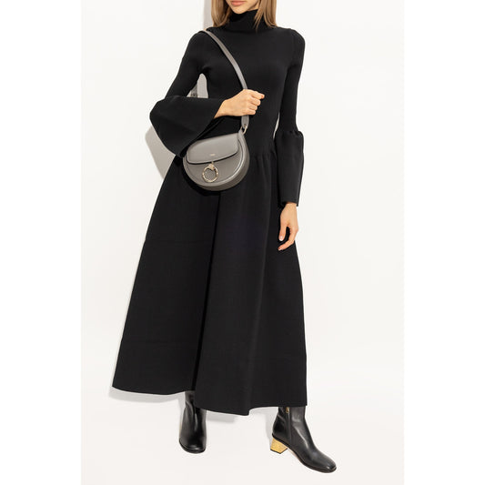 NWT Chloe Black Mock Neck Knit Sweater Dress Womens XS